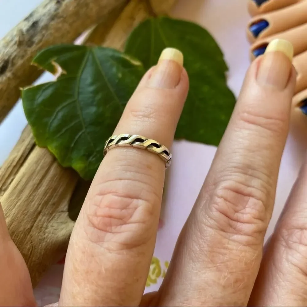 Sterling Silver Weave Toe Ring